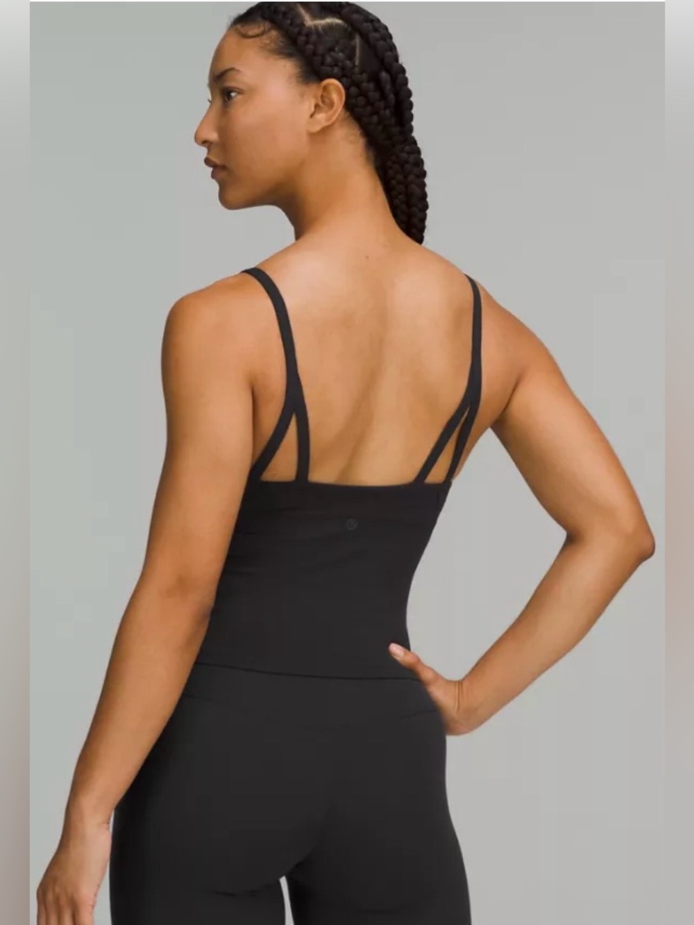 Lululemon Athletica Black Strappy Nulu Tank Top with Built in Bra